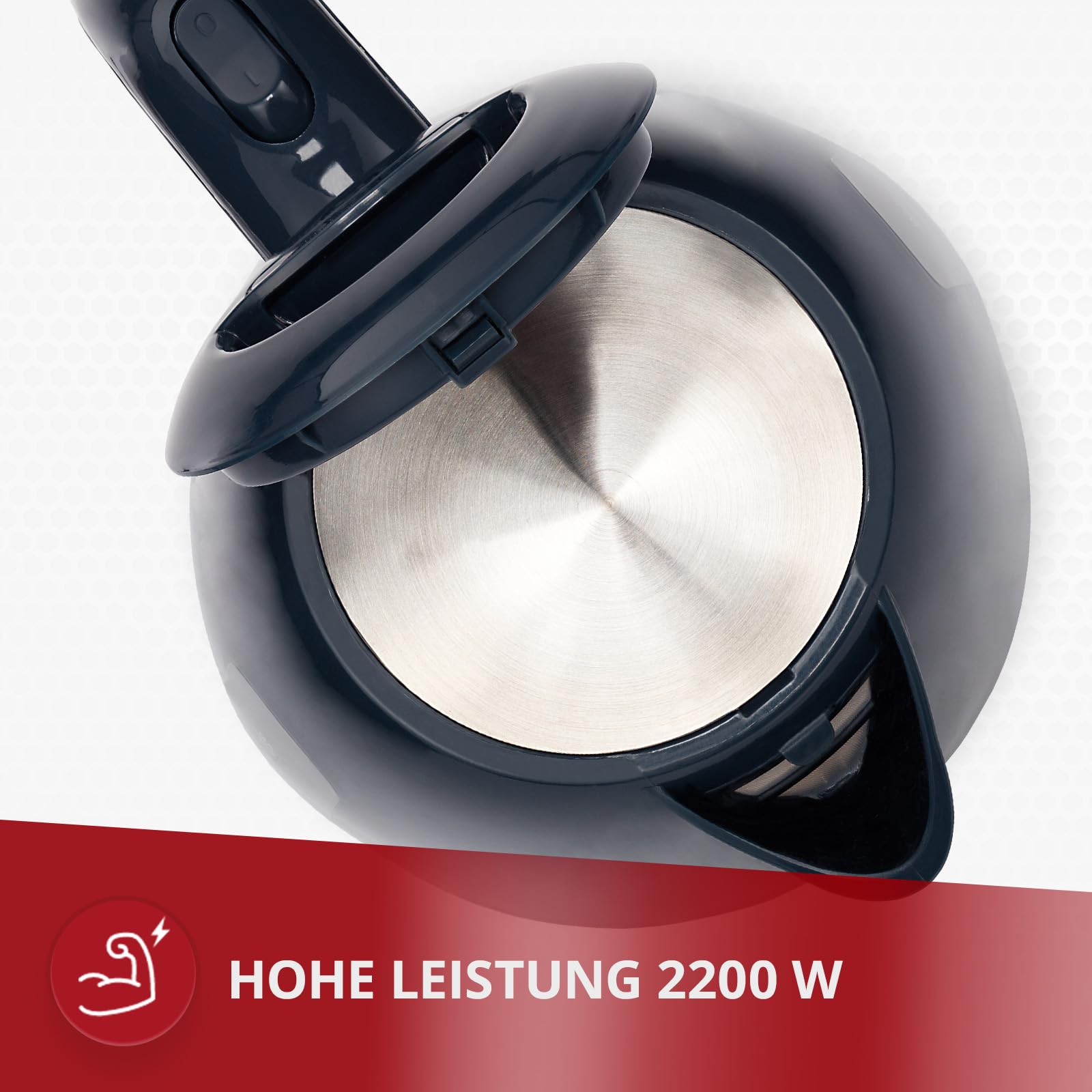 MPM MCZ-85/G1 Bollitore Elettrico 1,7L Nero 2200W