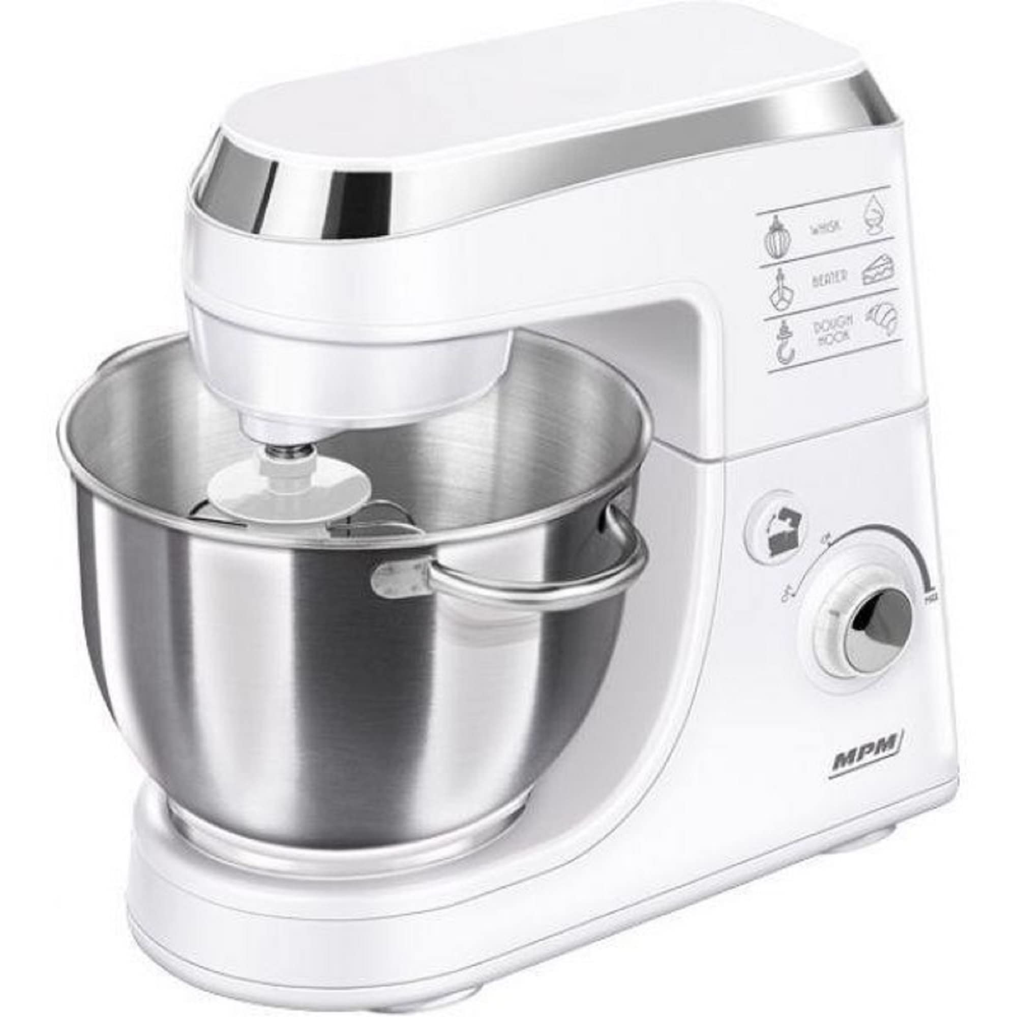 MPM MGO-25 piastra waffle 2 cialde belghe 1000W bianco