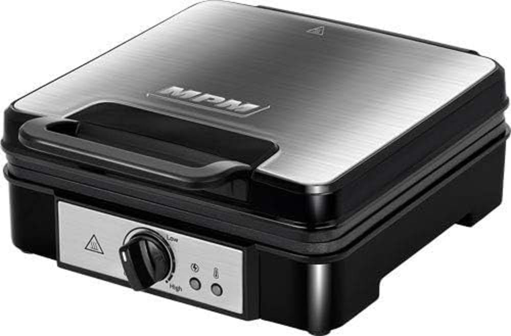 MPM MGO-36M piastra waffle 4 cialde 1200W inox nero