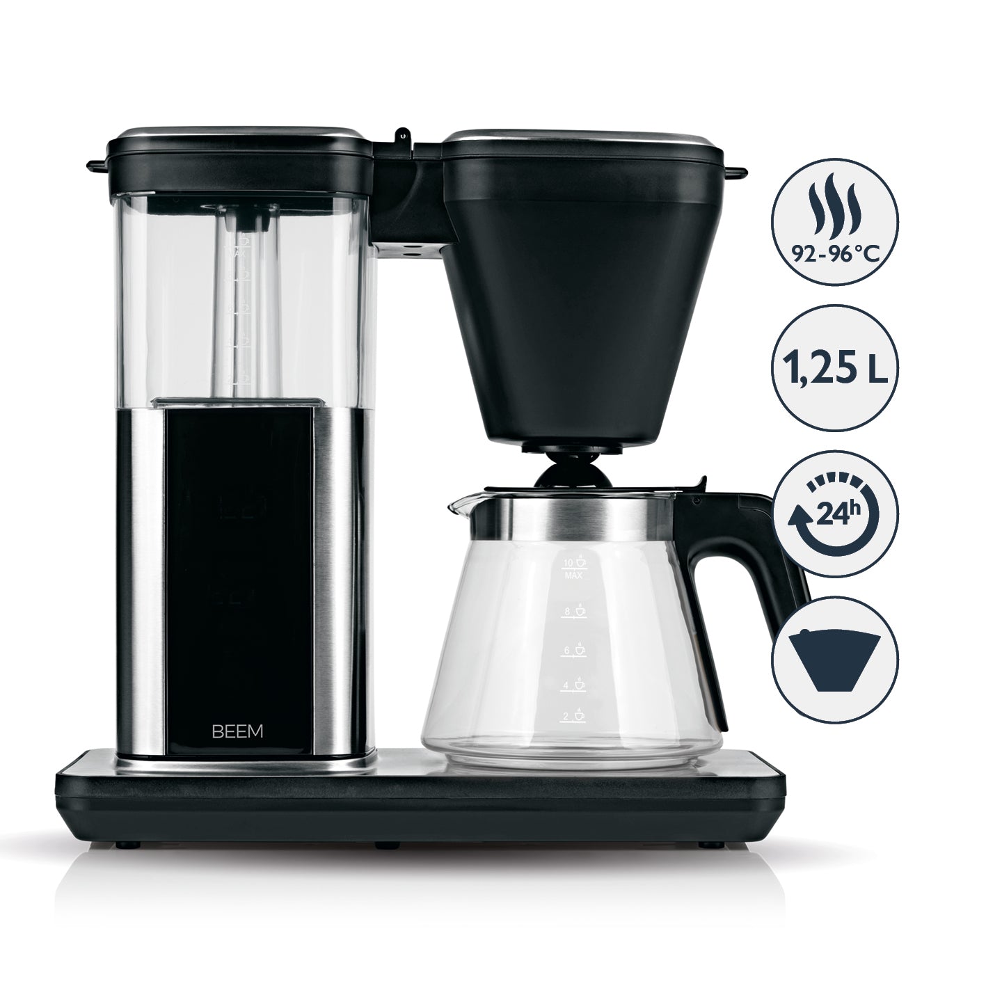 Beem Direct-Brew caffettiera filtro vetro 10 tazze 1,25 L