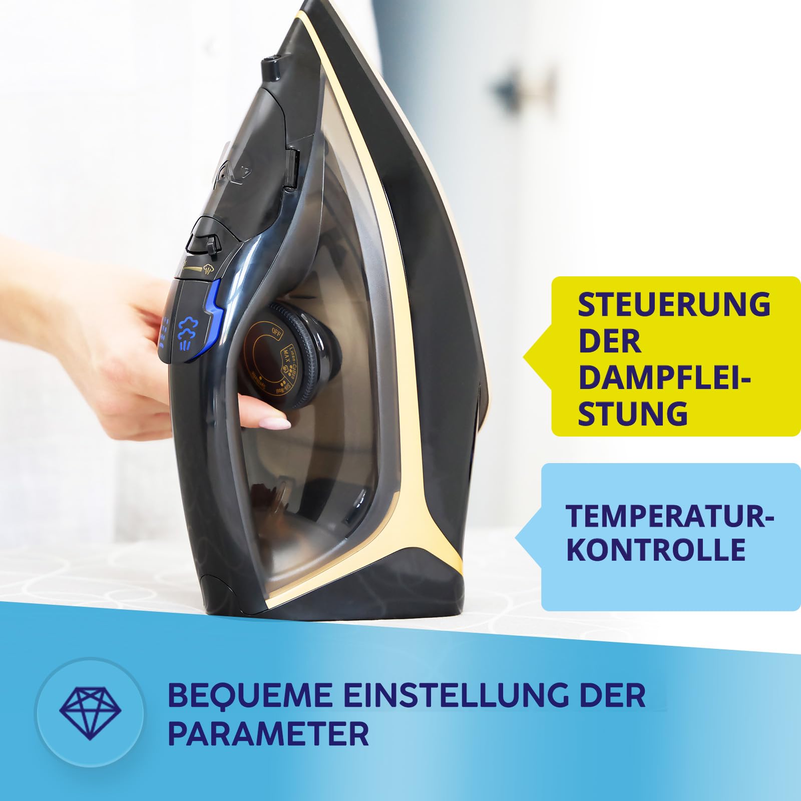 MPM MZE-26 ferro da stiro senza fili ceramica 2600 W