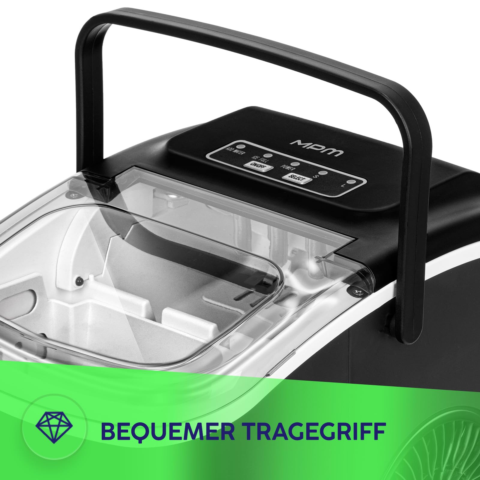 MPM MKD-105 Macchina Ghiaccio 12kg/24h 2 Misure Autopulente