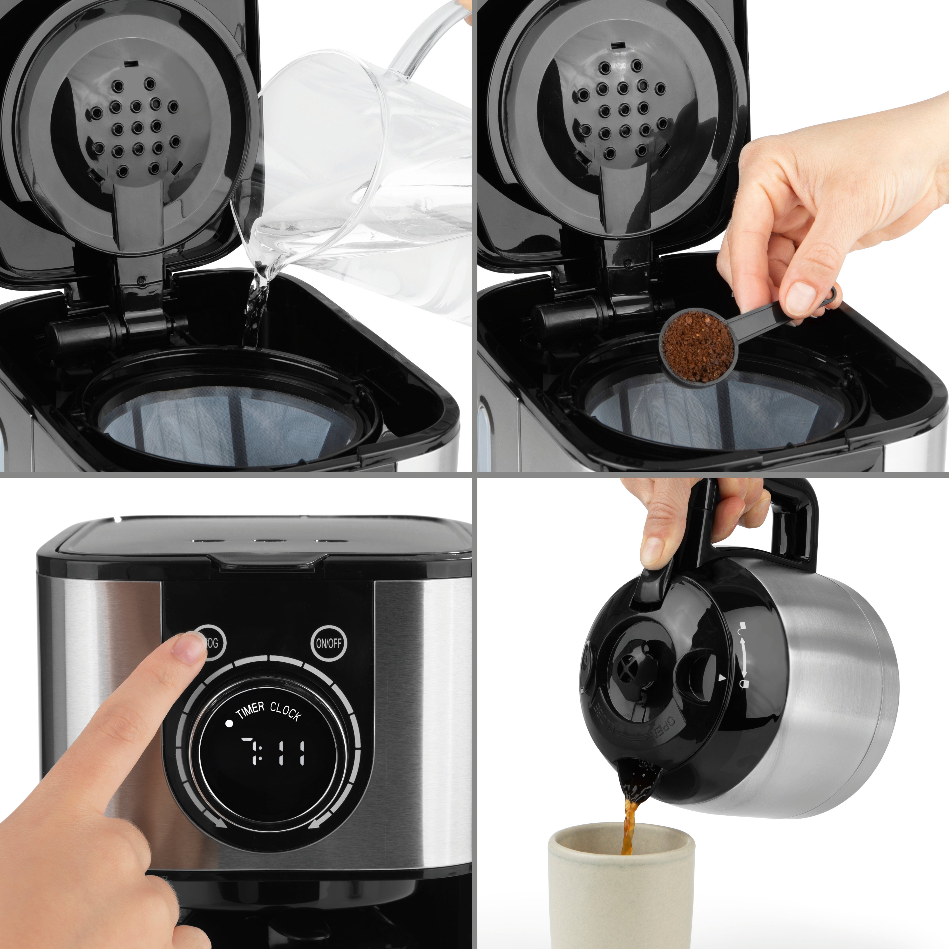 Beem Fresh-Aroma-Switch caffettiera filtro vetro 10 tazze