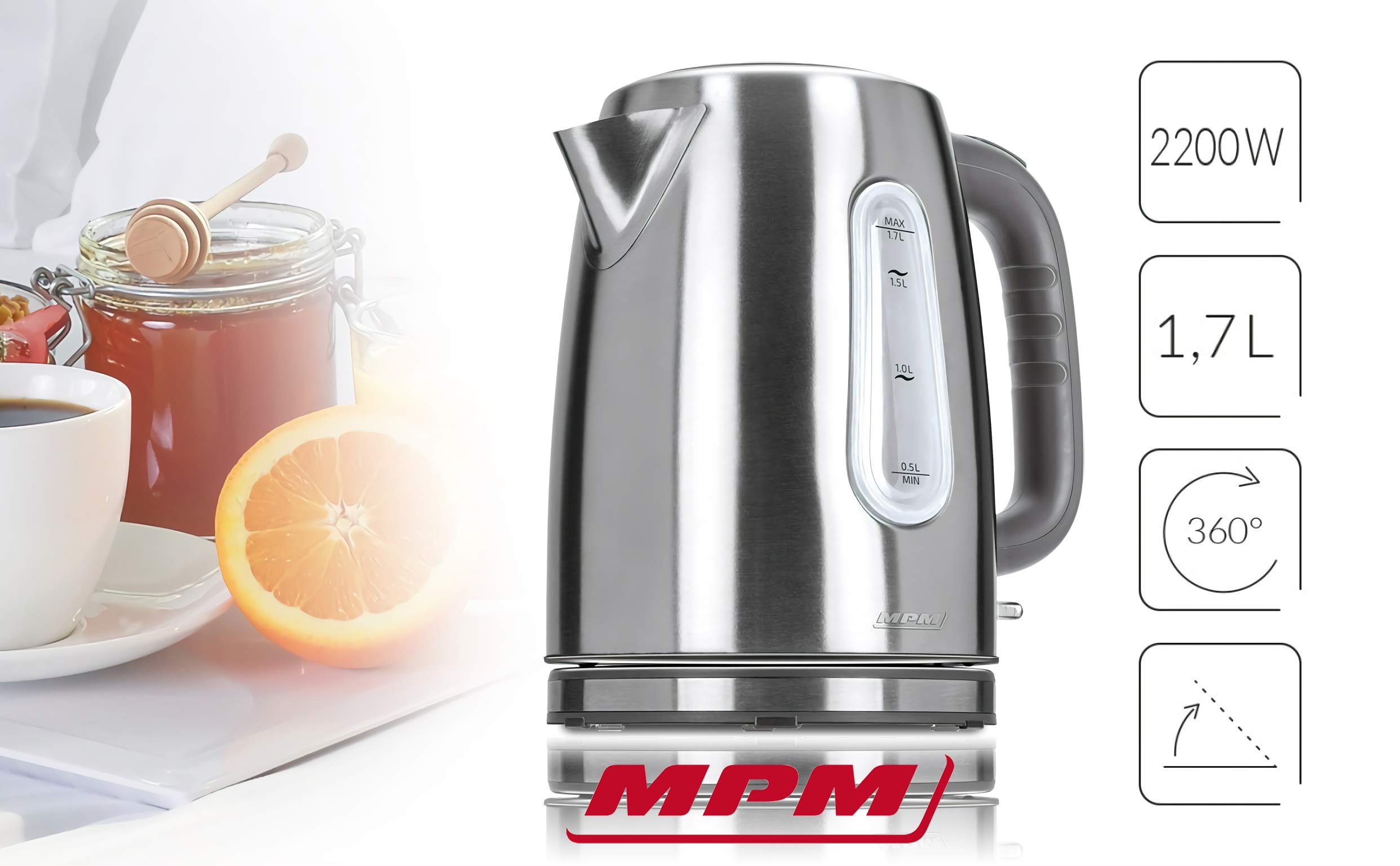 MPM MCZ-68M bollitore acciaio 1,7 L argento 2200W