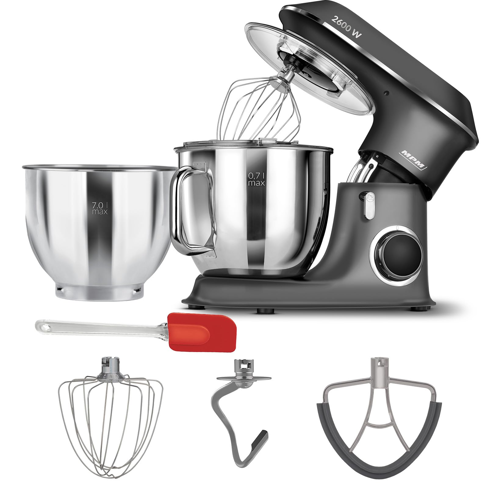 MPM MRK-25 Robot Cucina Planetario 1400W 4,5 L