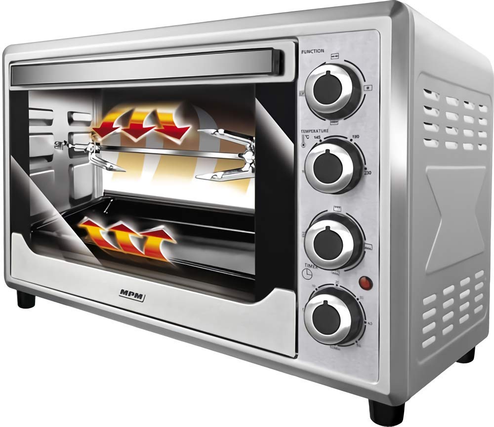 MPM MPE-08/T Fornetto 45L 2000W Girarrosto Acciaio