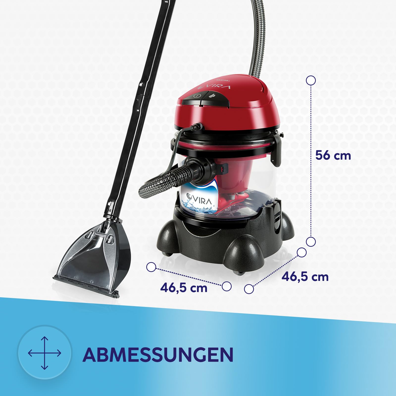 MPM MOD-22 aspirapolvere lava rosso casa auto