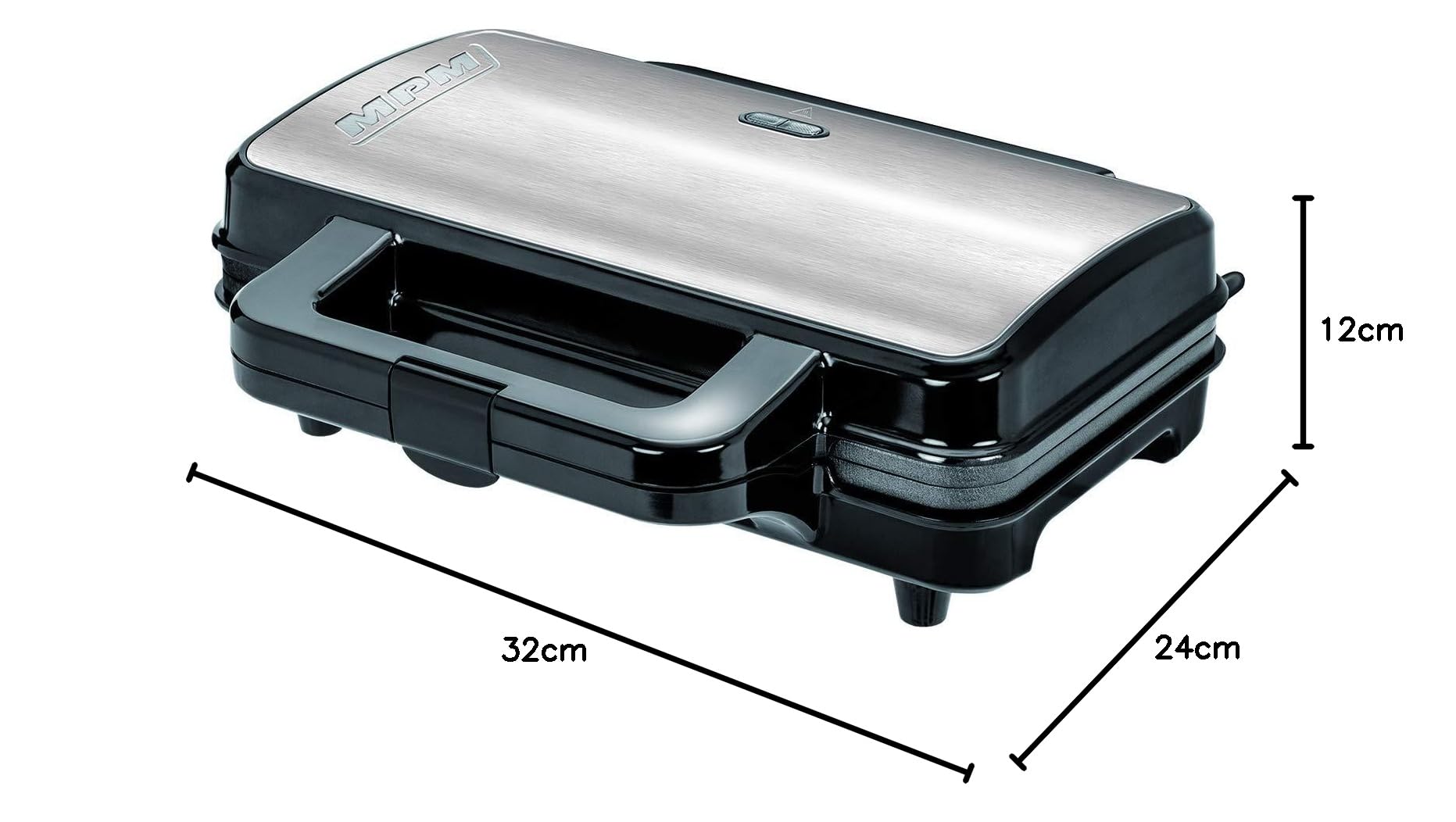 MPM MGO-20M piastra waffle 2 belghe 1000W inox