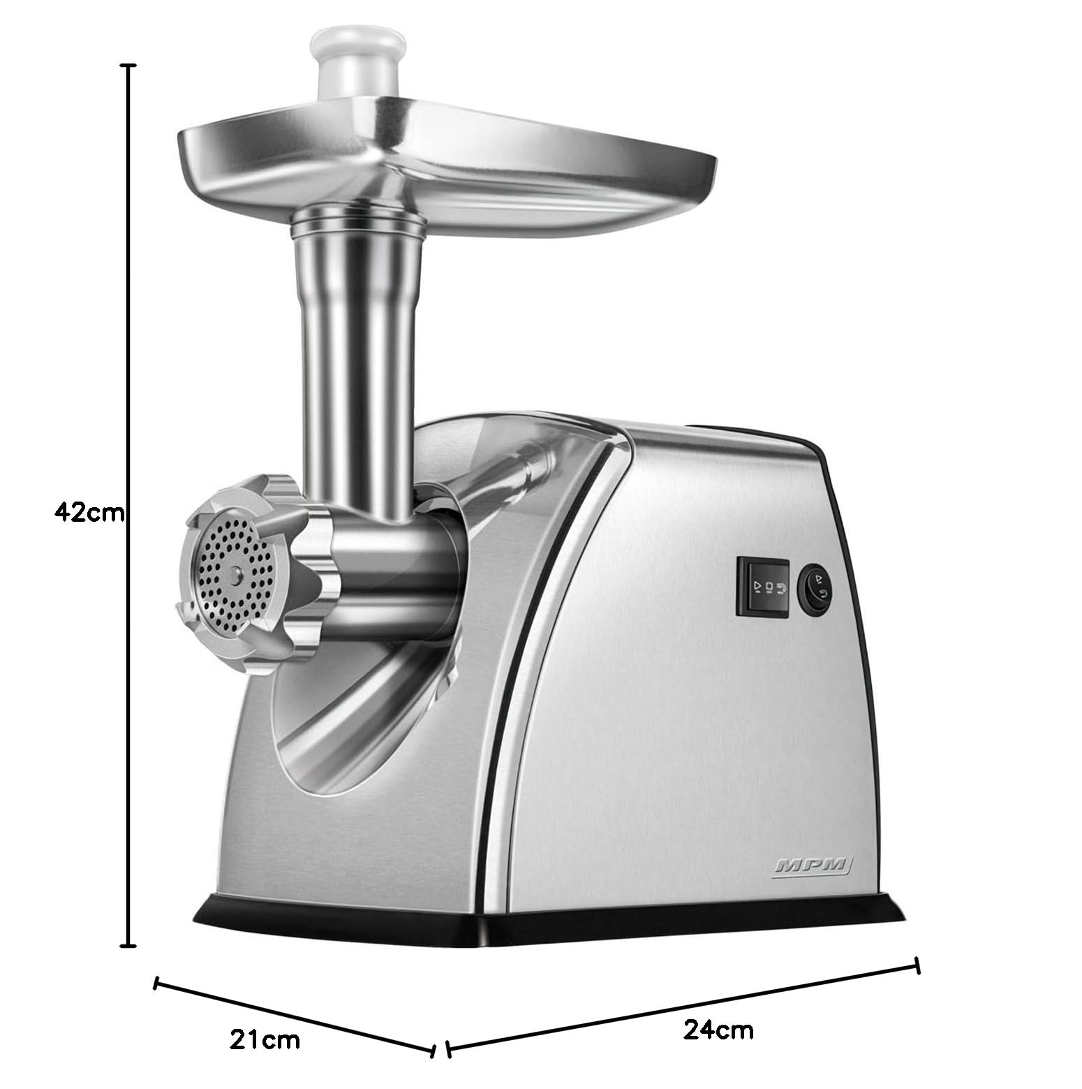 MPM MMM-07M Tritacarne Elettrico 1800W Inox Salsicce