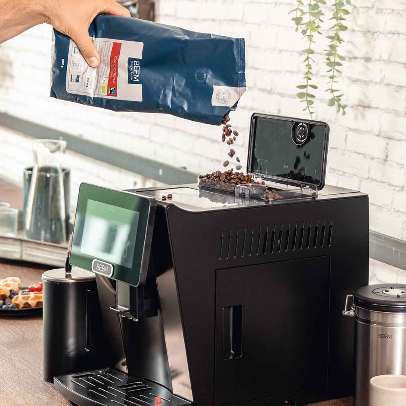 Beem Vollautomat macchina caffè automatica 15 bar touch 14 bevande