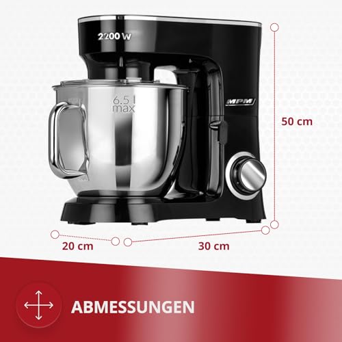MPM MRK-19 Robot Cucina Planetaria 6,5L 2200W Acciaio