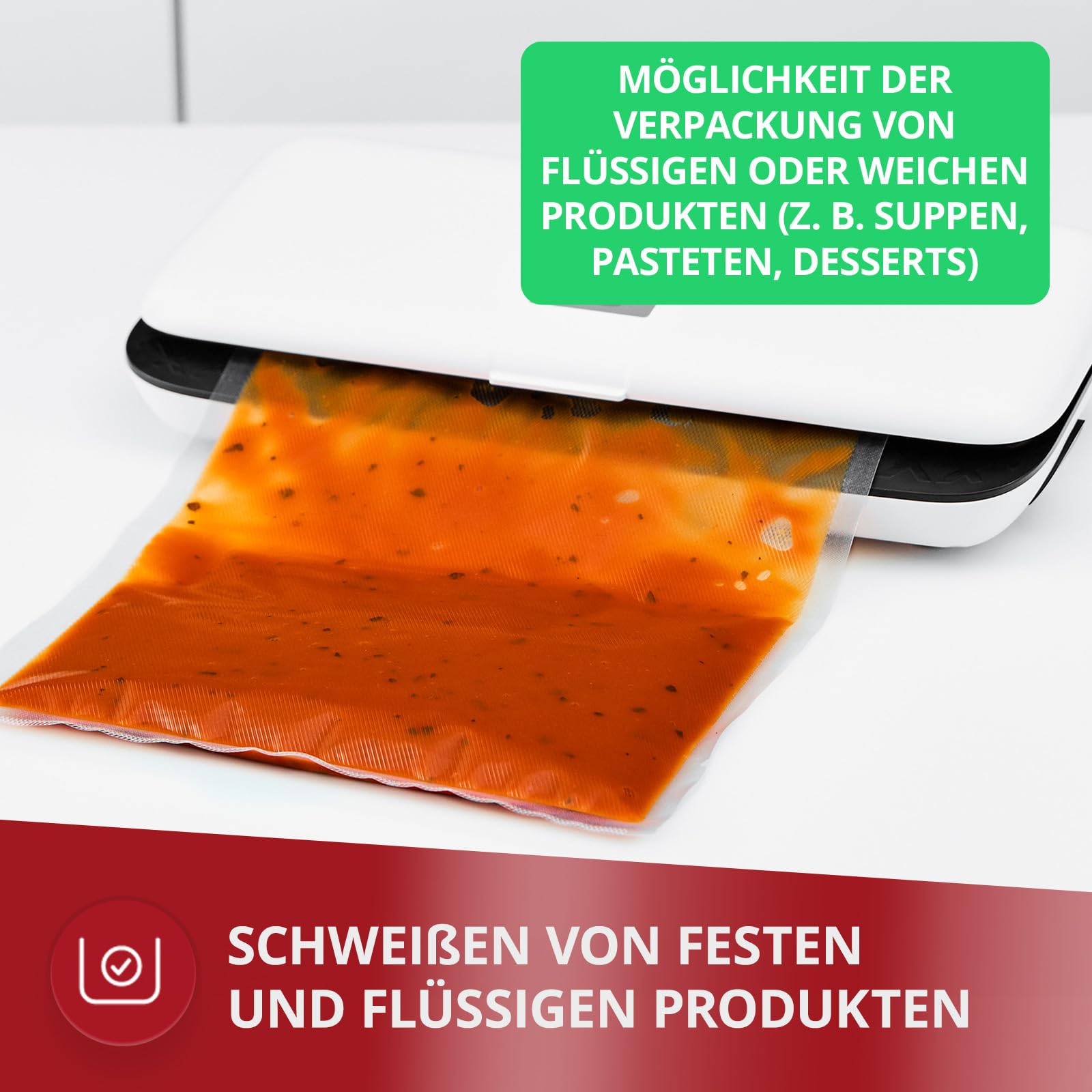MPM MPZ-01 Macchina Sottovuoto 110W con 10 Sacchetti 25x30