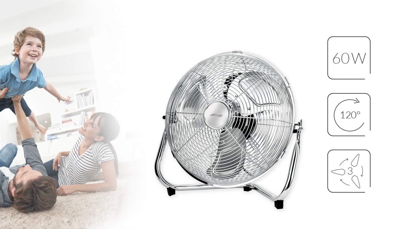 MPM MWP-04 ventilatore pavimento 35cm metallo 60W