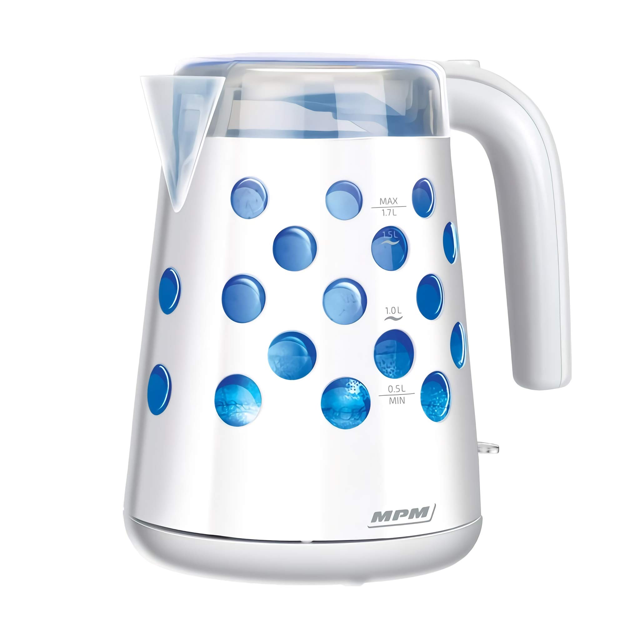 MPM MCZ-86 Bollitore Bianco 1,7L 2200W Illuminato