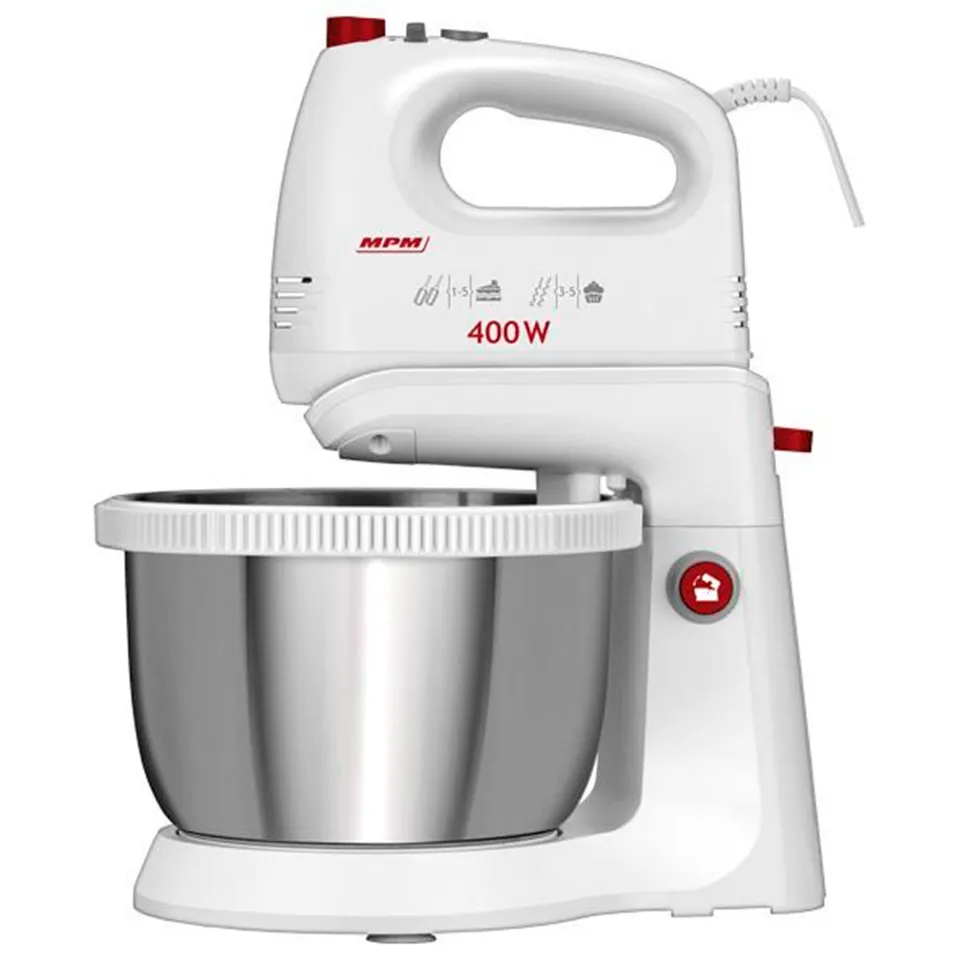 MPM MMR-21Z Sbattitore con Ciotola 3,5 L 400W Bianco