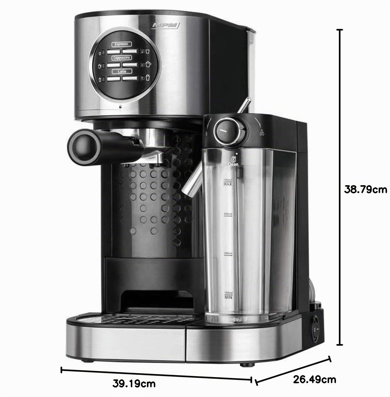 MPM MKW-07M macchina caffè espresso 15 bar 1,2 L