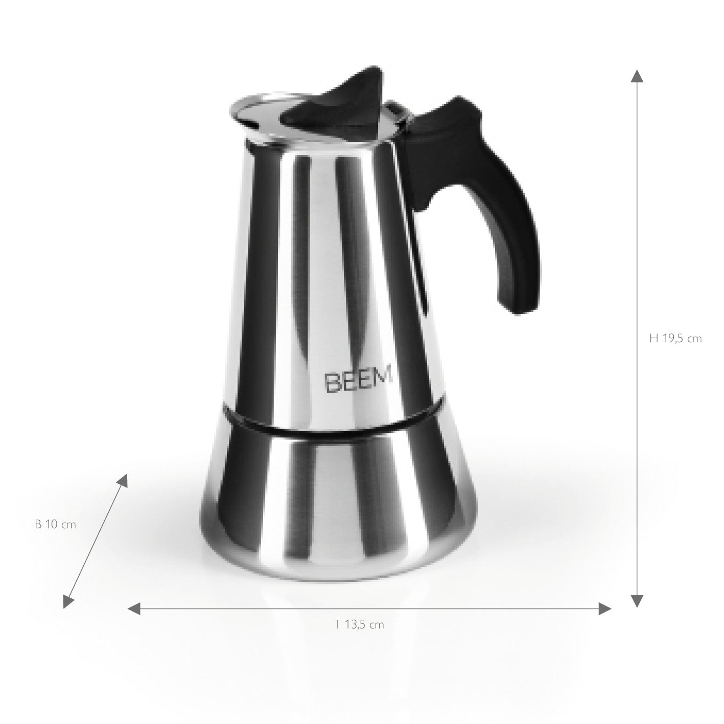 Beem Espressokocher moka acciaio 6 tazze 300 ml