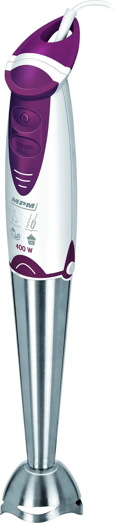 MPM MBL-16 frullatore a immersione 3 in 1 acciaio 400W