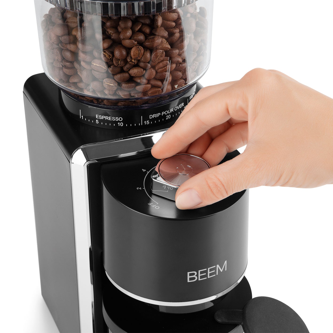 Beem Grind-Perfect Macinacaffè Elettrico 250 g Acciaio