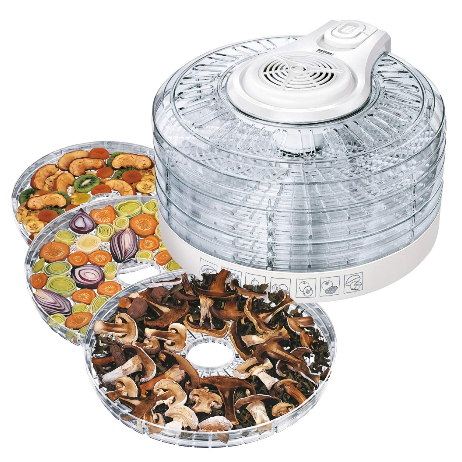 MPM MSG-02 Essiccatore Frutta Bianco 400W 5 Vassoi