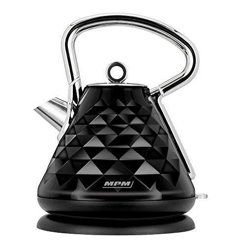 MPM MCZ-98 Bollitore Elettrico 1,7 L 3000W Nero Acciaio