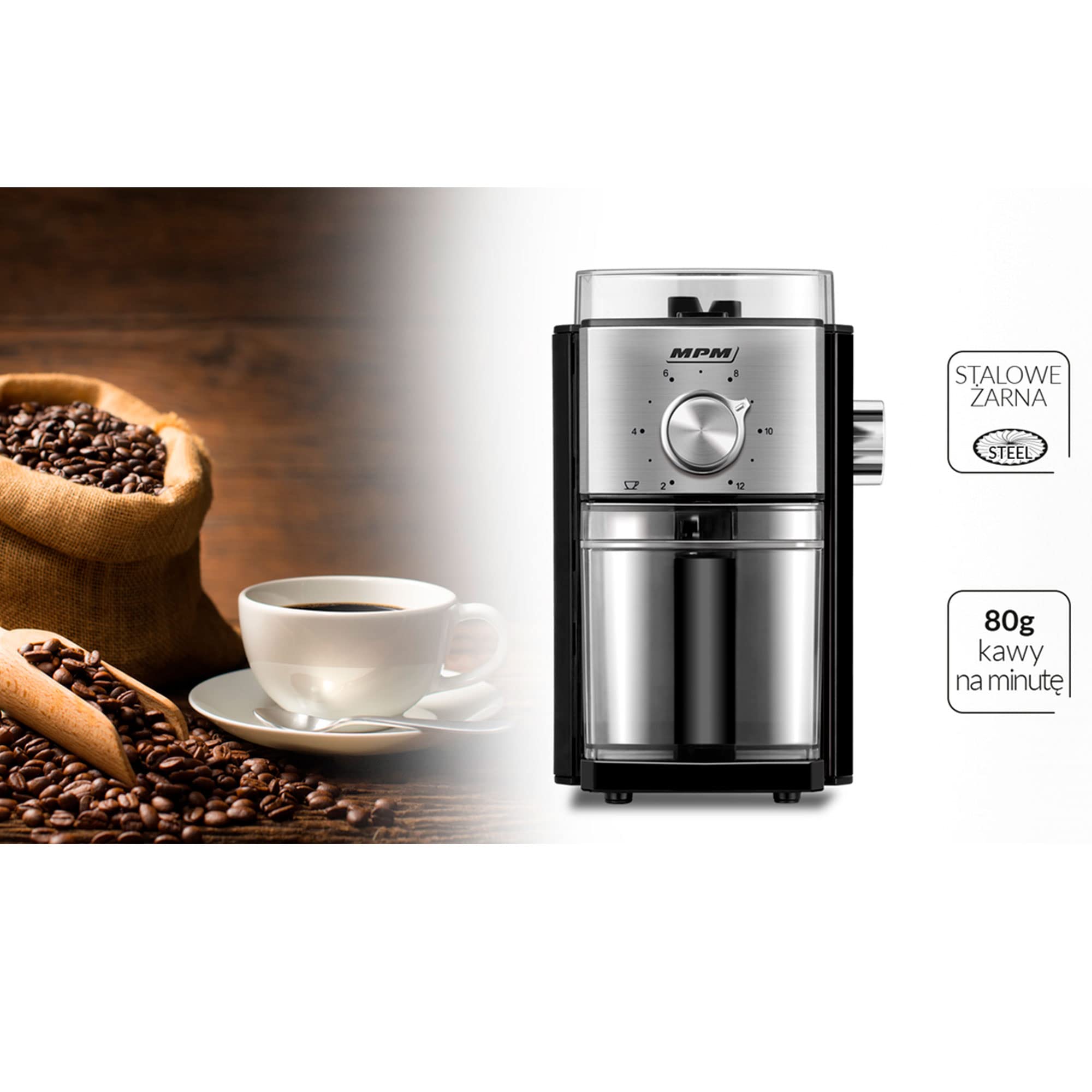 MPM MMK-08 macinacaffè elettrico 350 g 17 livelli