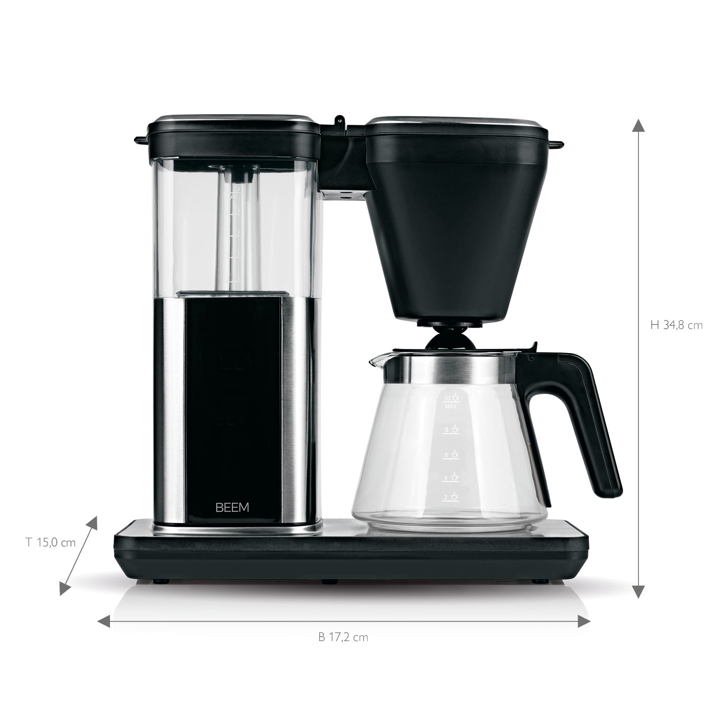 Beem Direct-Brew caffettiera filtro vetro 10 tazze 1,25 L