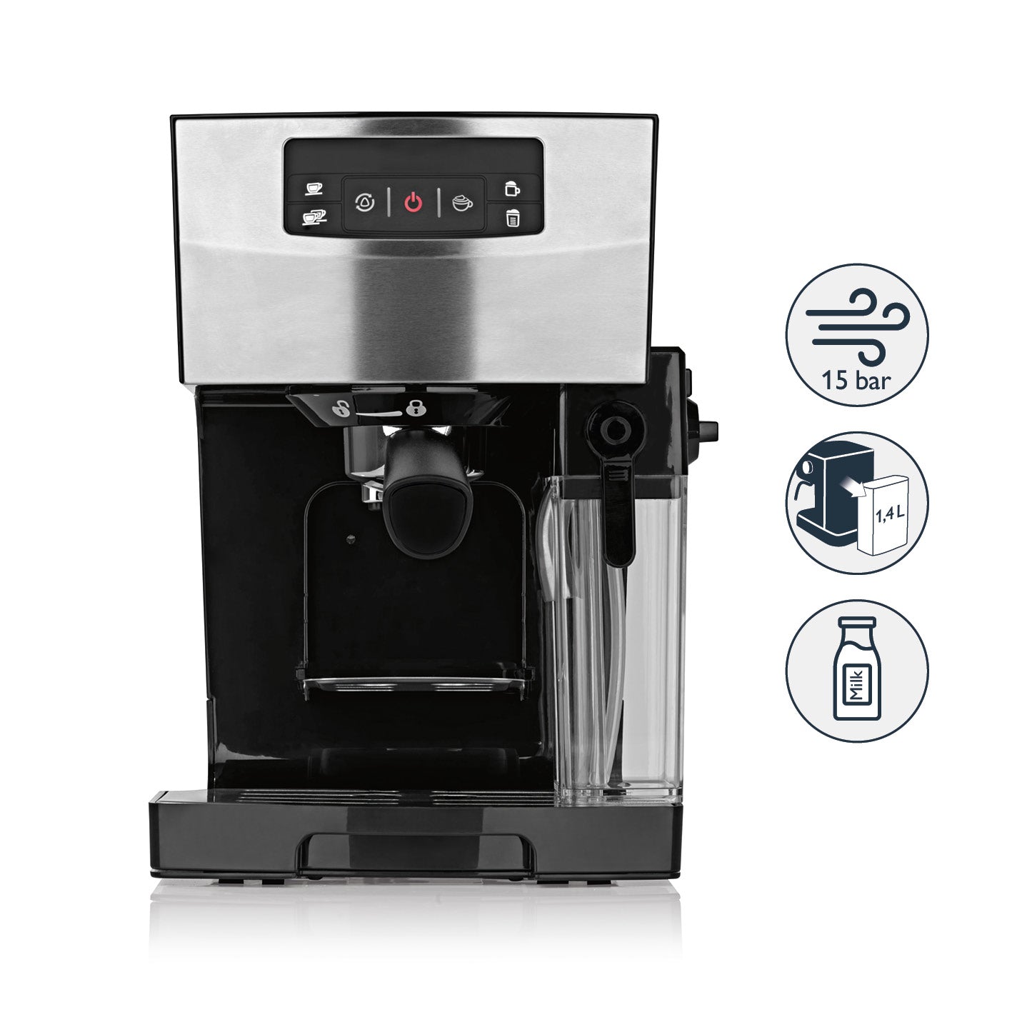 Beem Espresso-Classico II portafiltro 15 bar 1,4 L latte