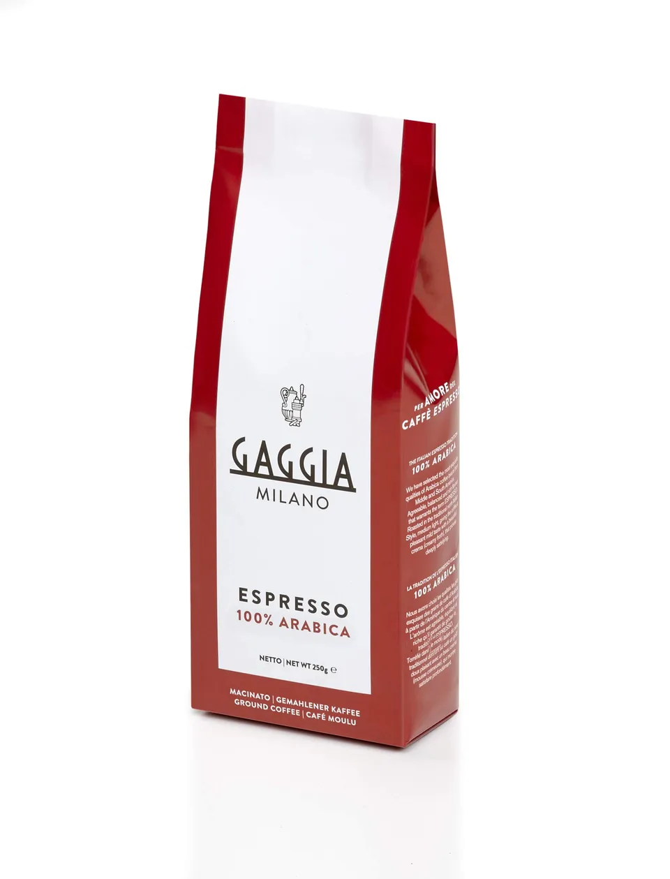 Gaggia Caffè Macinato Espresso 100% Arabica 250 g Tostatura Chiara