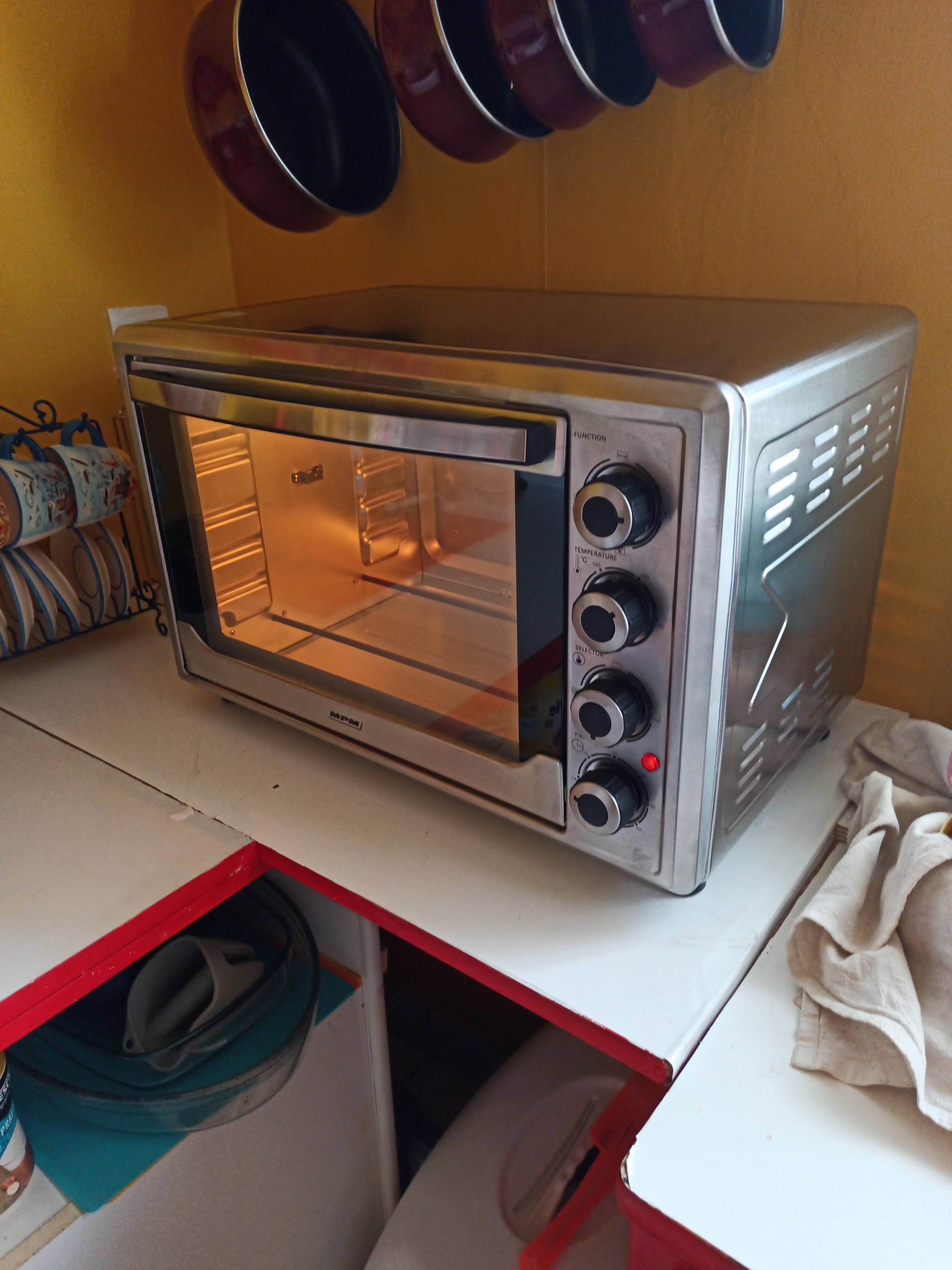 MPM MPE-08/T Fornetto 45L 2000W Girarrosto Acciaio