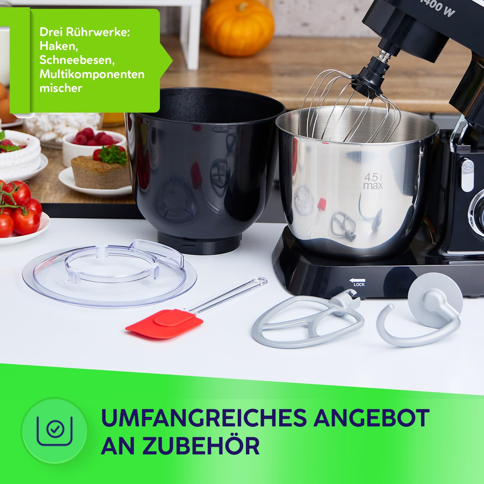MPM MRK-25 Robot Cucina Planetario 1400W 4,5 L