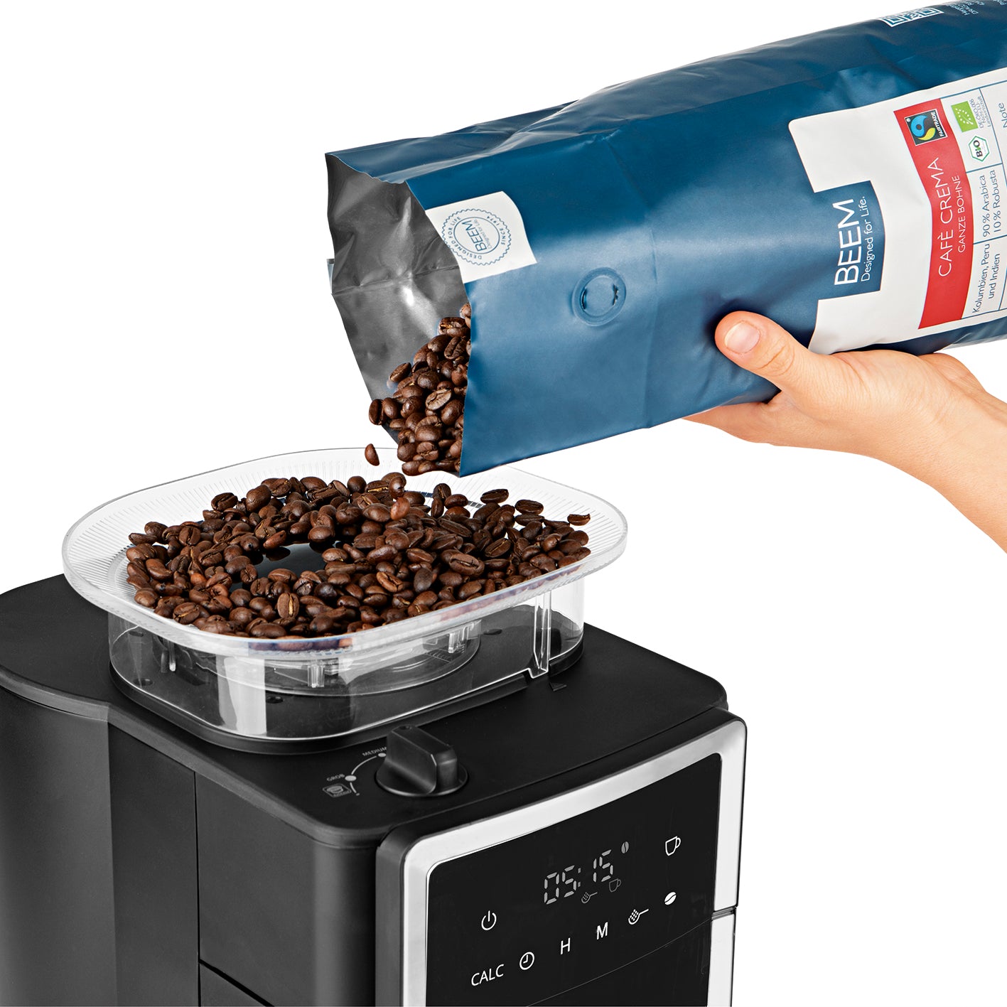 Beem Fresh-Aroma-Perfect III Duo macchina caffè filtro con macinino 1,25 L