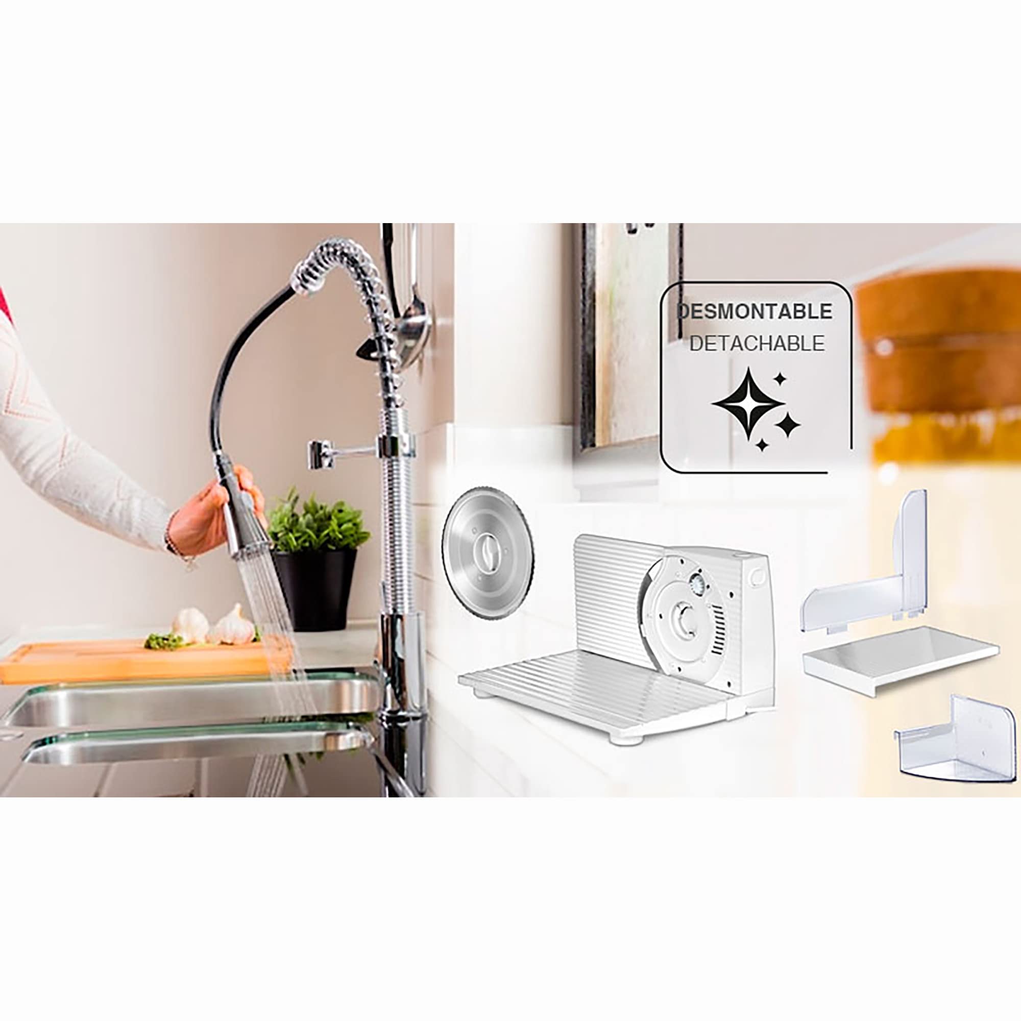 MPM MKR-05 affettatrice bianca 150W lama 17 cm 15 mm