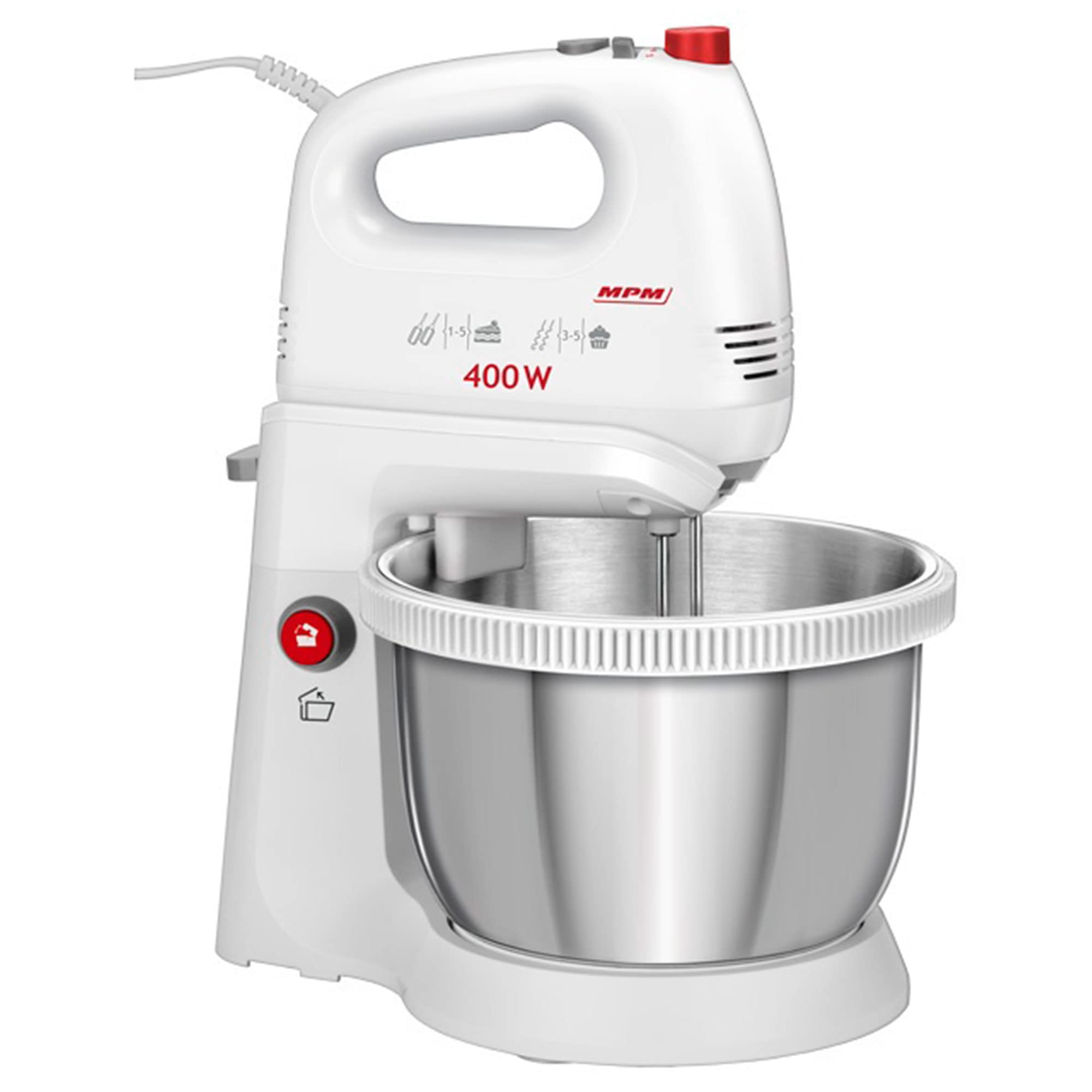 MPM MMR-21Z Sbattitore con Ciotola 3,5 L 400W Bianco