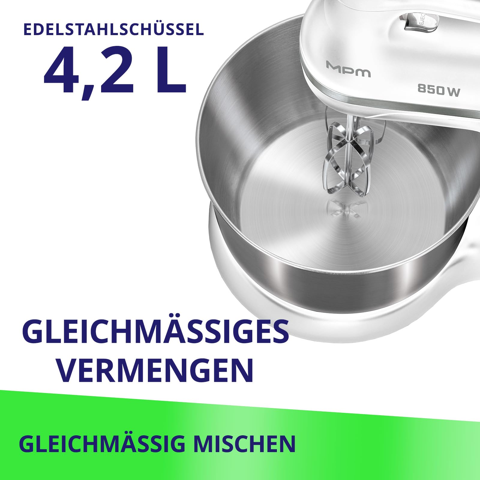 MPM MMR-26Z/B sbattitore ciotola 4,2L 850W bianco