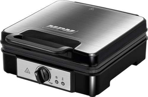MPM MGO-36M piastra waffle 4 cialde 1200W inox nero