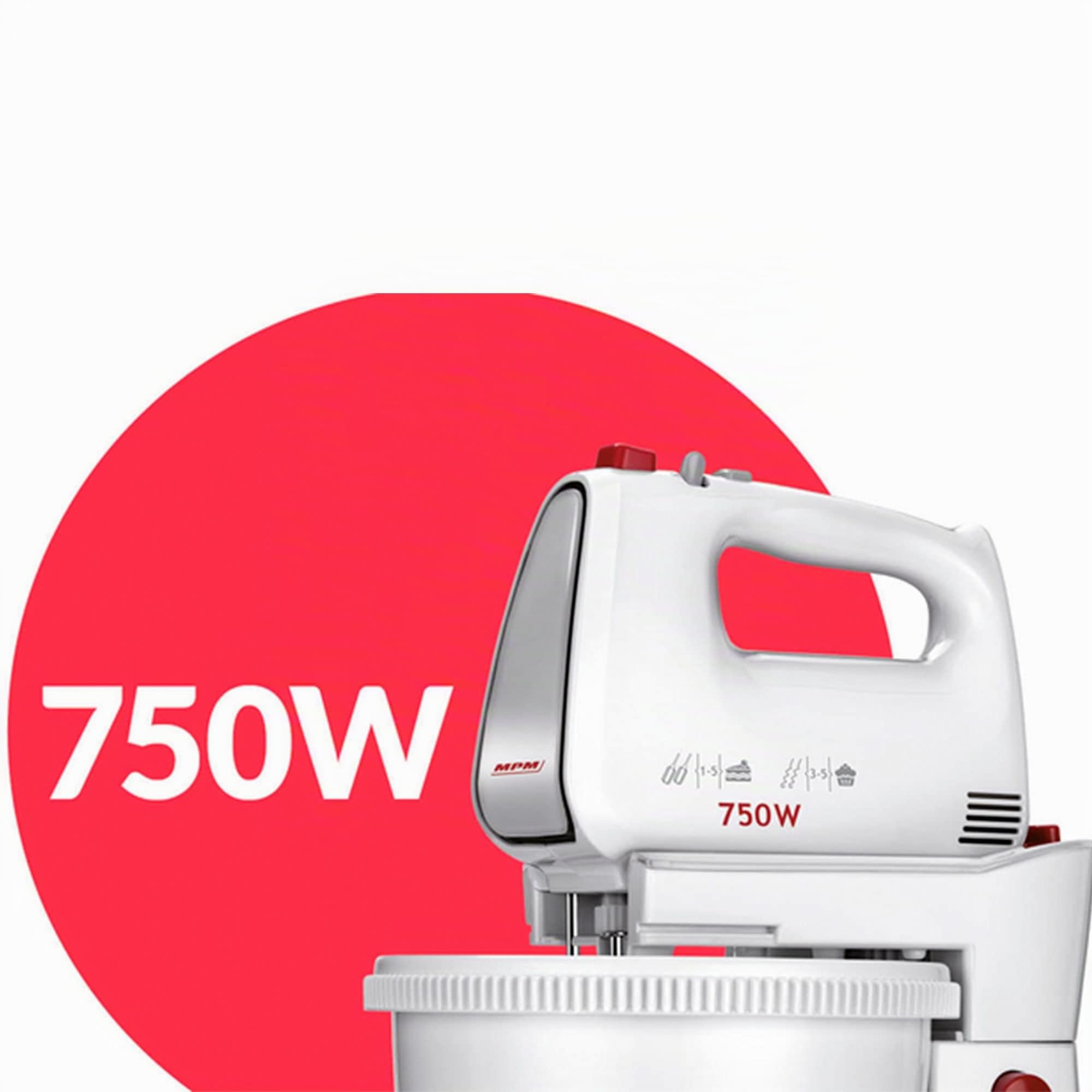 MPM MMR-22Z impastatrice 750W 2 ciotole 3 L turbo