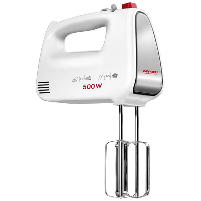 MPM MMR-19 Sbattitore Elettrico 500W 5 Velocità+Turbo Inox