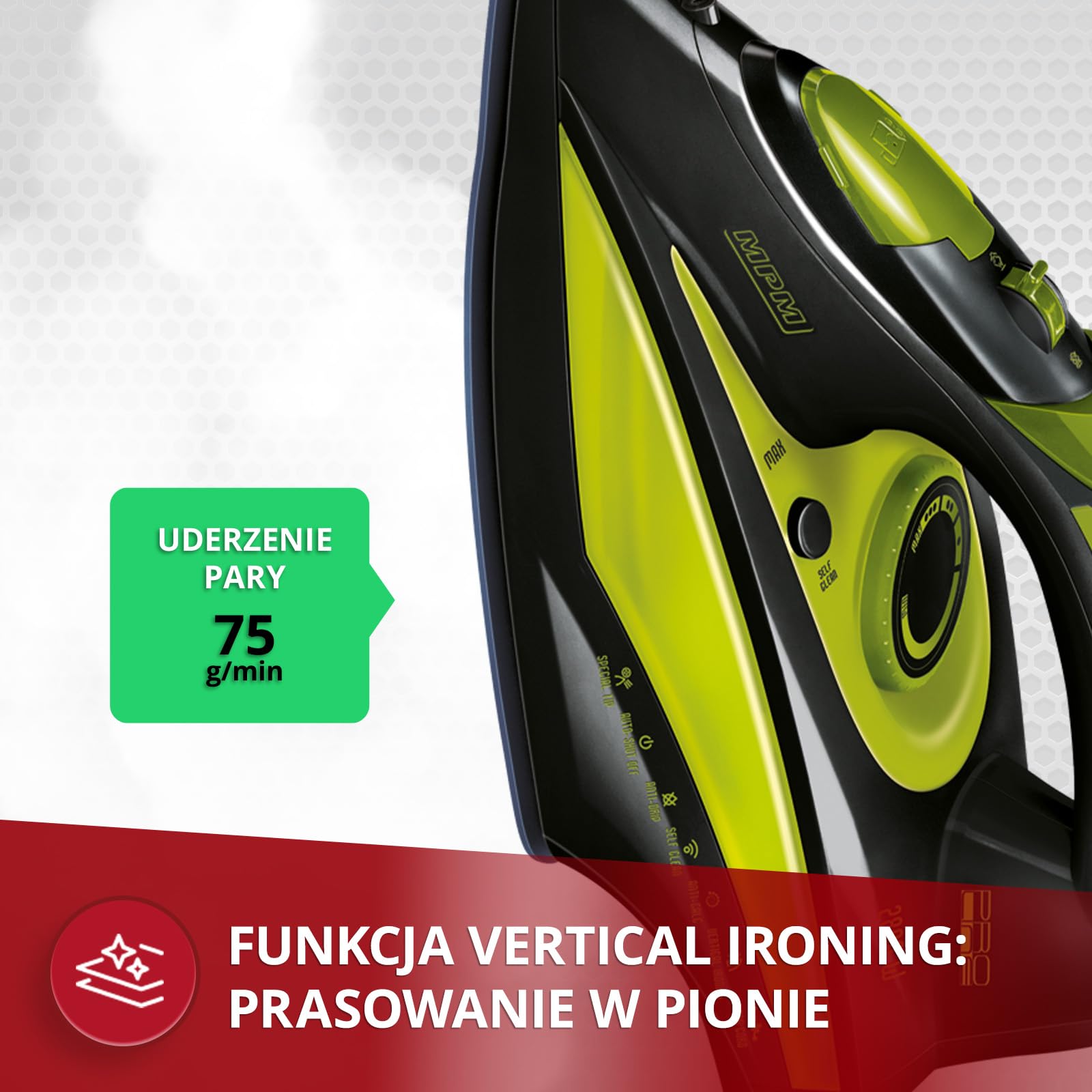 MPM MZE-04/C ferro da stiro vapore ceramica 2800 W 330 ml