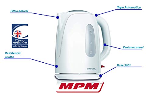 MPM MCZ-82 bollitore elettrico 1,7 L bianco 2200W