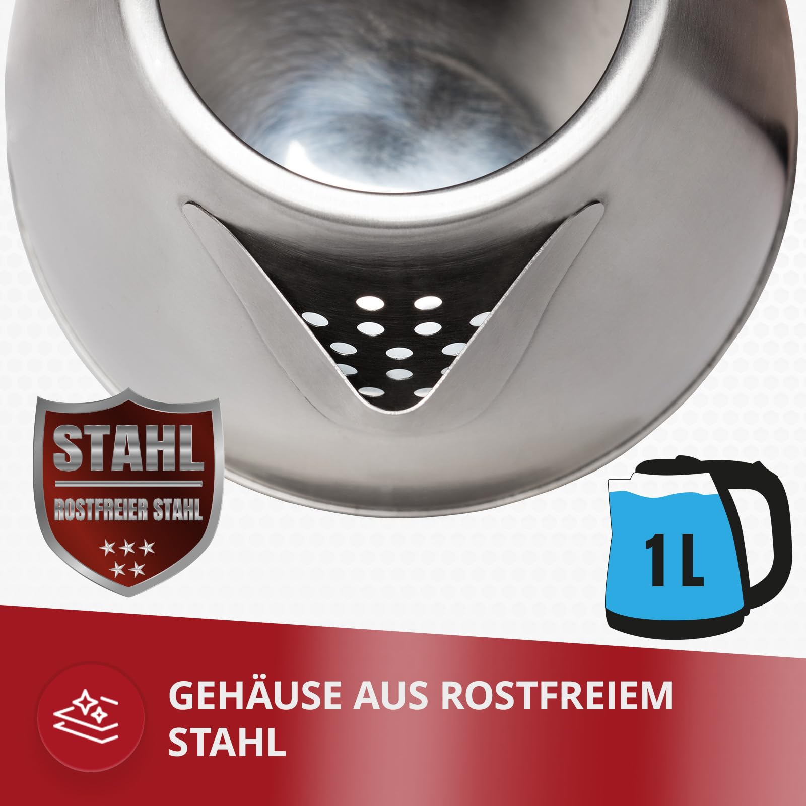 MPM MCZ-84M bollitore elettrico 1 L inox 1600W