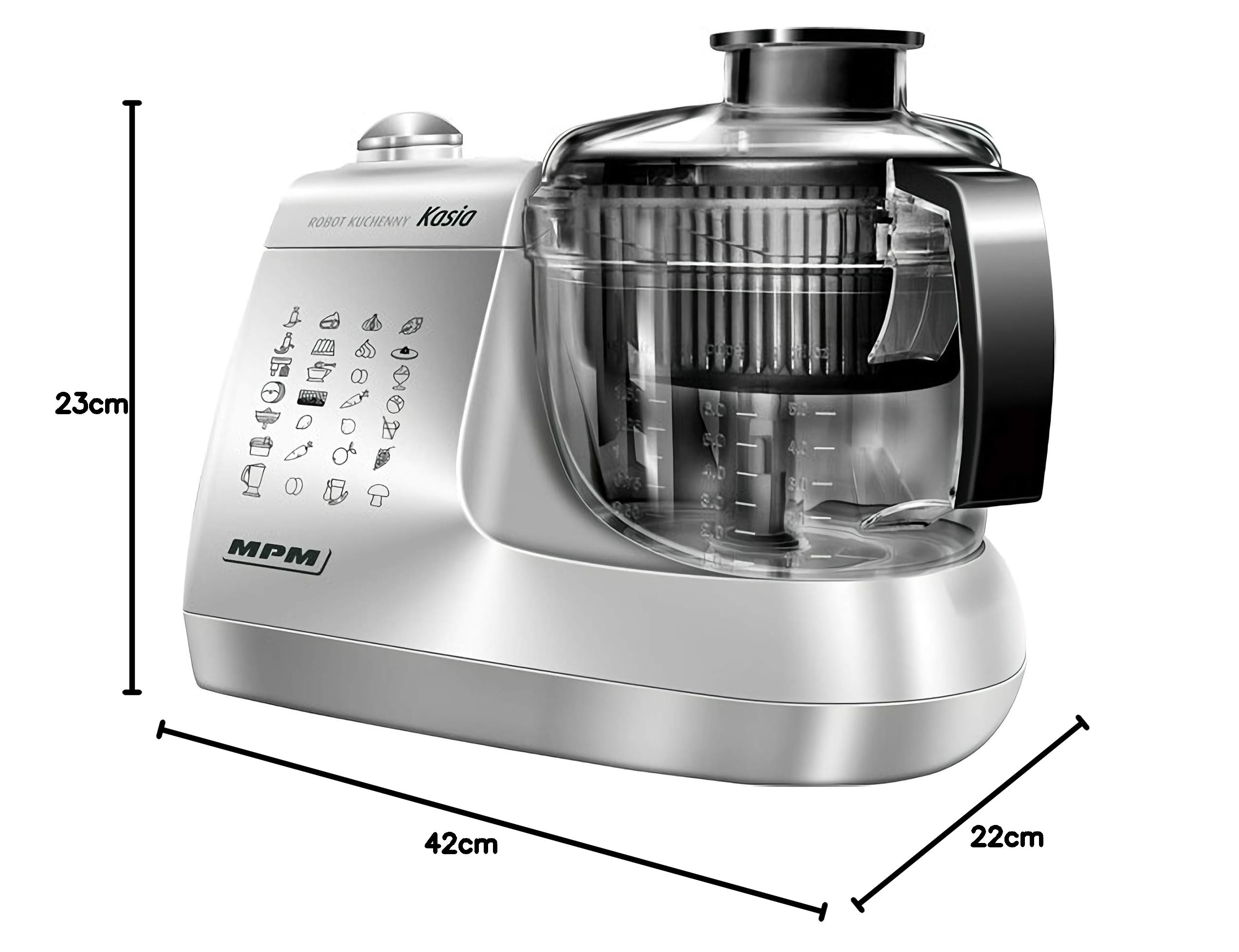 MPM MRK-12 Kasia Robot Cucina 800W 1,5L 8 Accessori