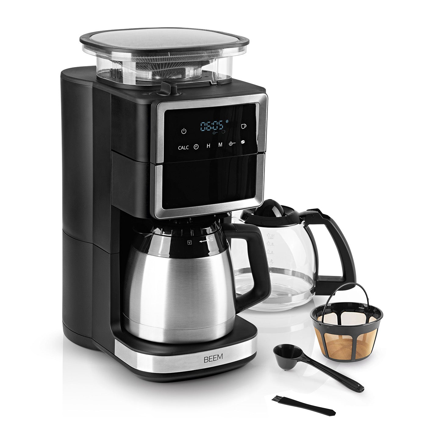 Beem Fresh-Aroma-Perfect III Duo macchina caffè filtro con macinino 1,25 L
