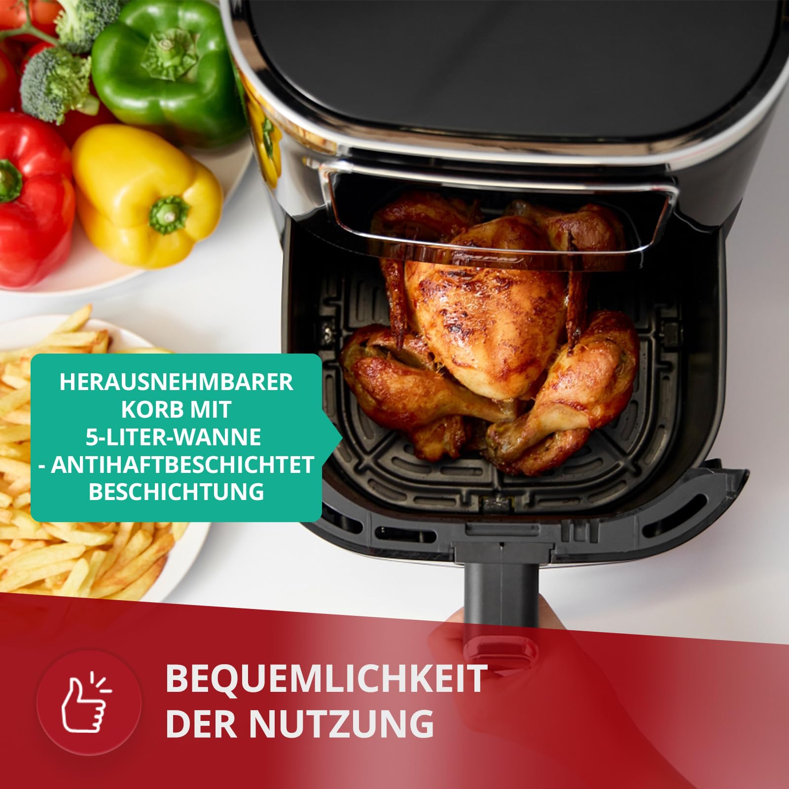MPM MFR-09 friggitrice ad aria 5 L 1450 W