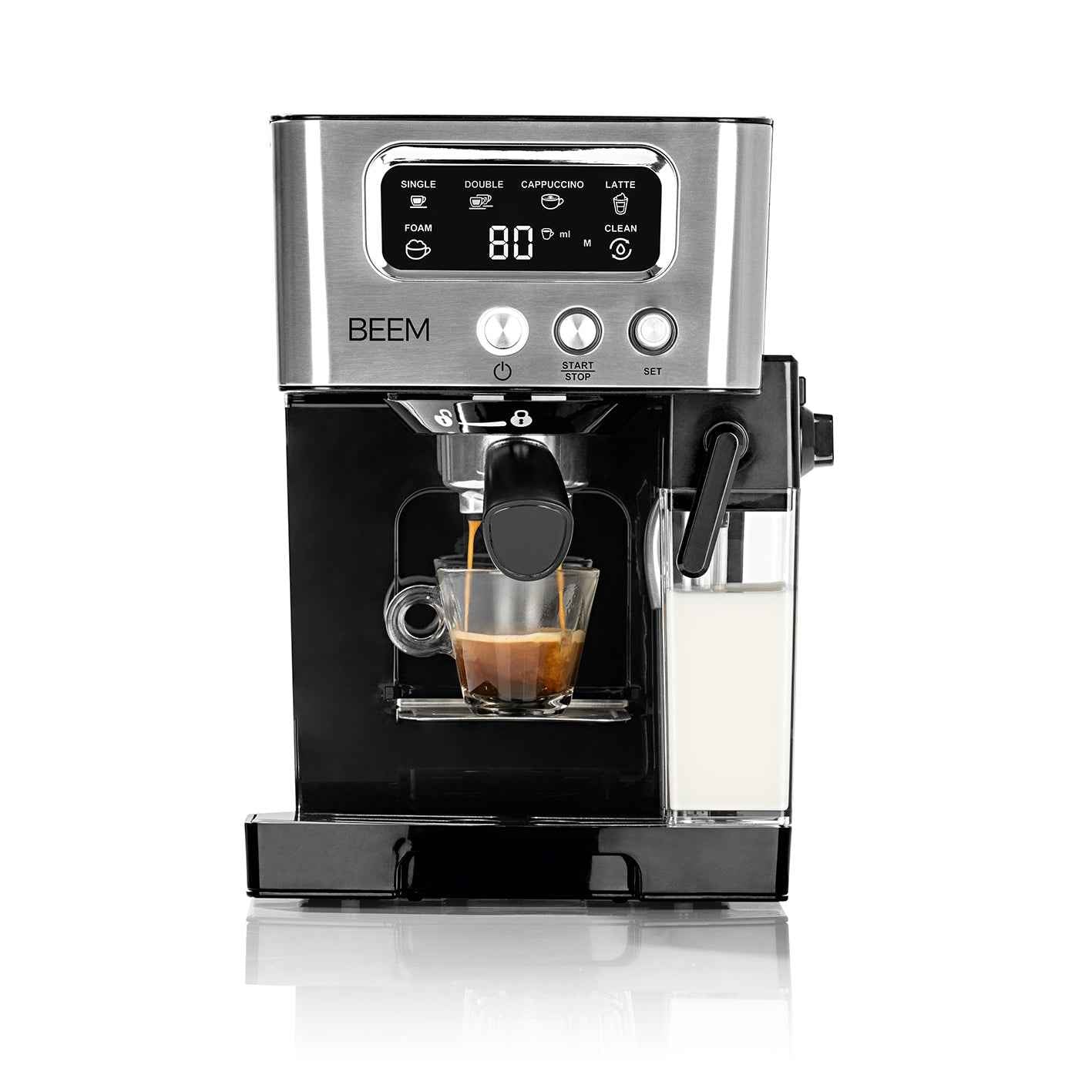 Beem Espresso-Latte Macchina Caffè 15 bar con Latte 1,4 L