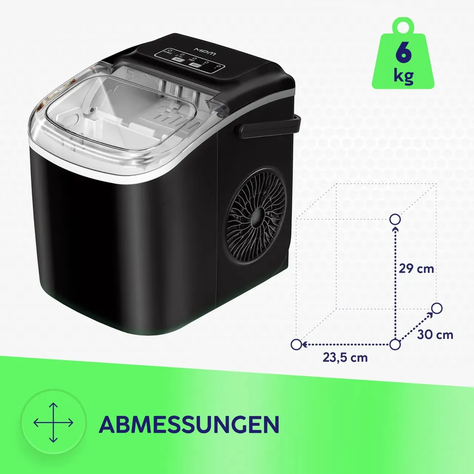 MPM MKD-105 Macchina Ghiaccio 12kg/24h 2 Misure Autopulente