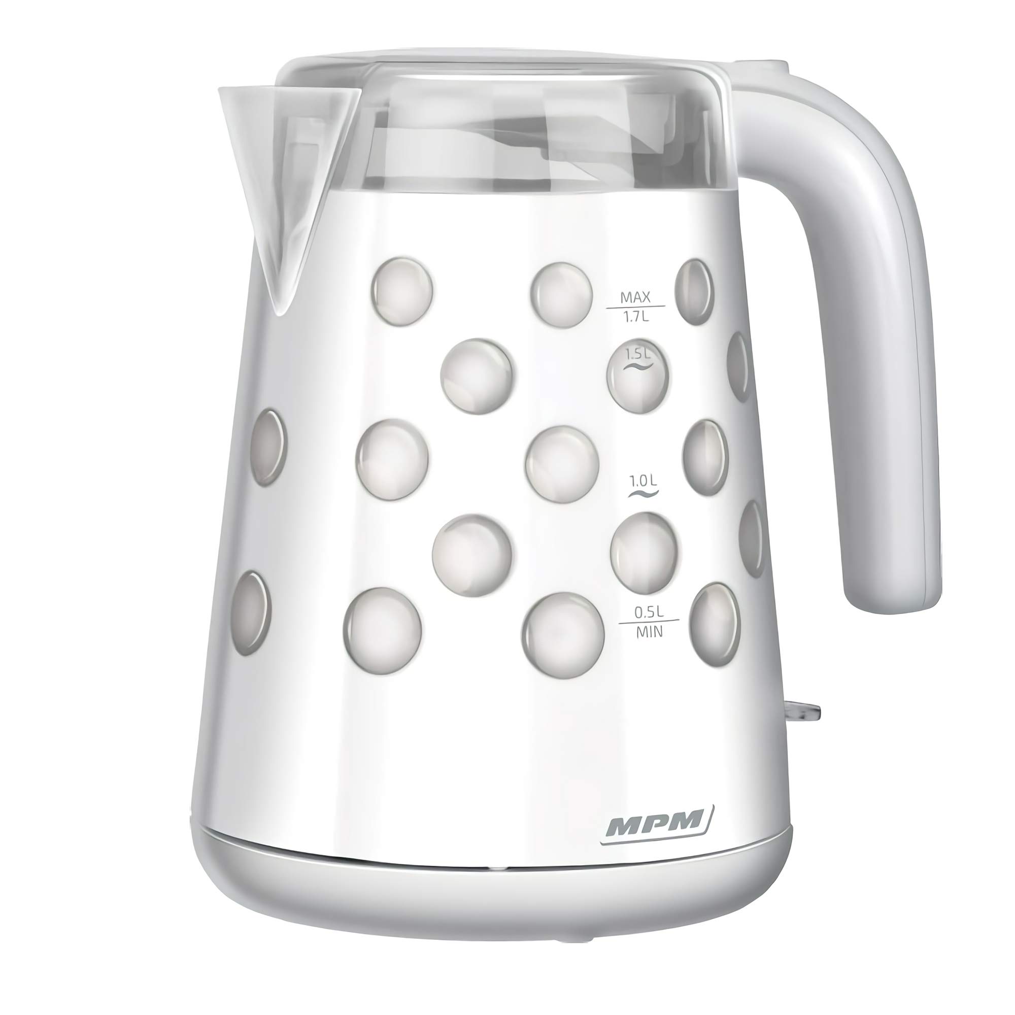 MPM MCZ-86 Bollitore Bianco 1,7L 2200W Illuminato